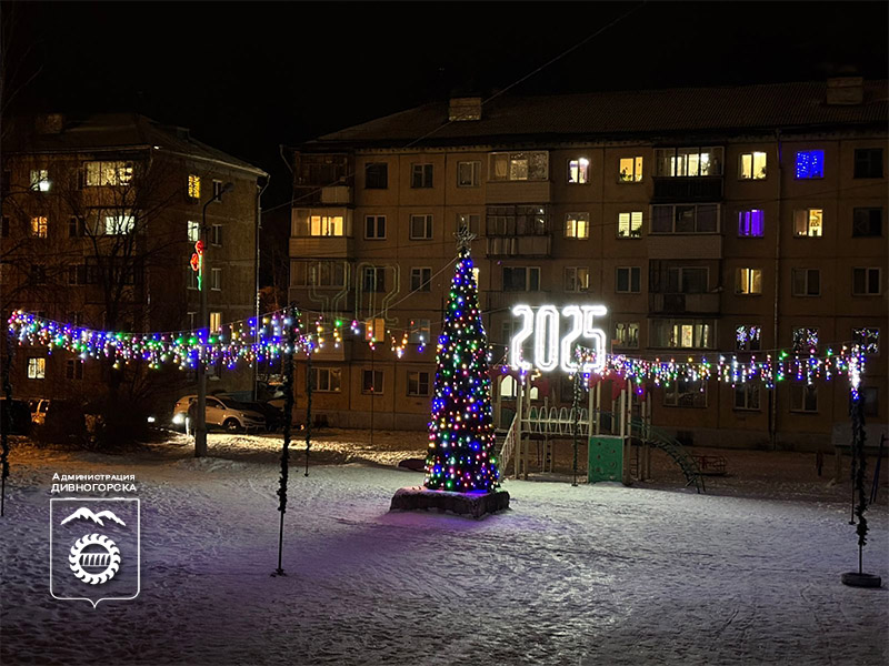 Дворы города наполняются новогодним настроением.